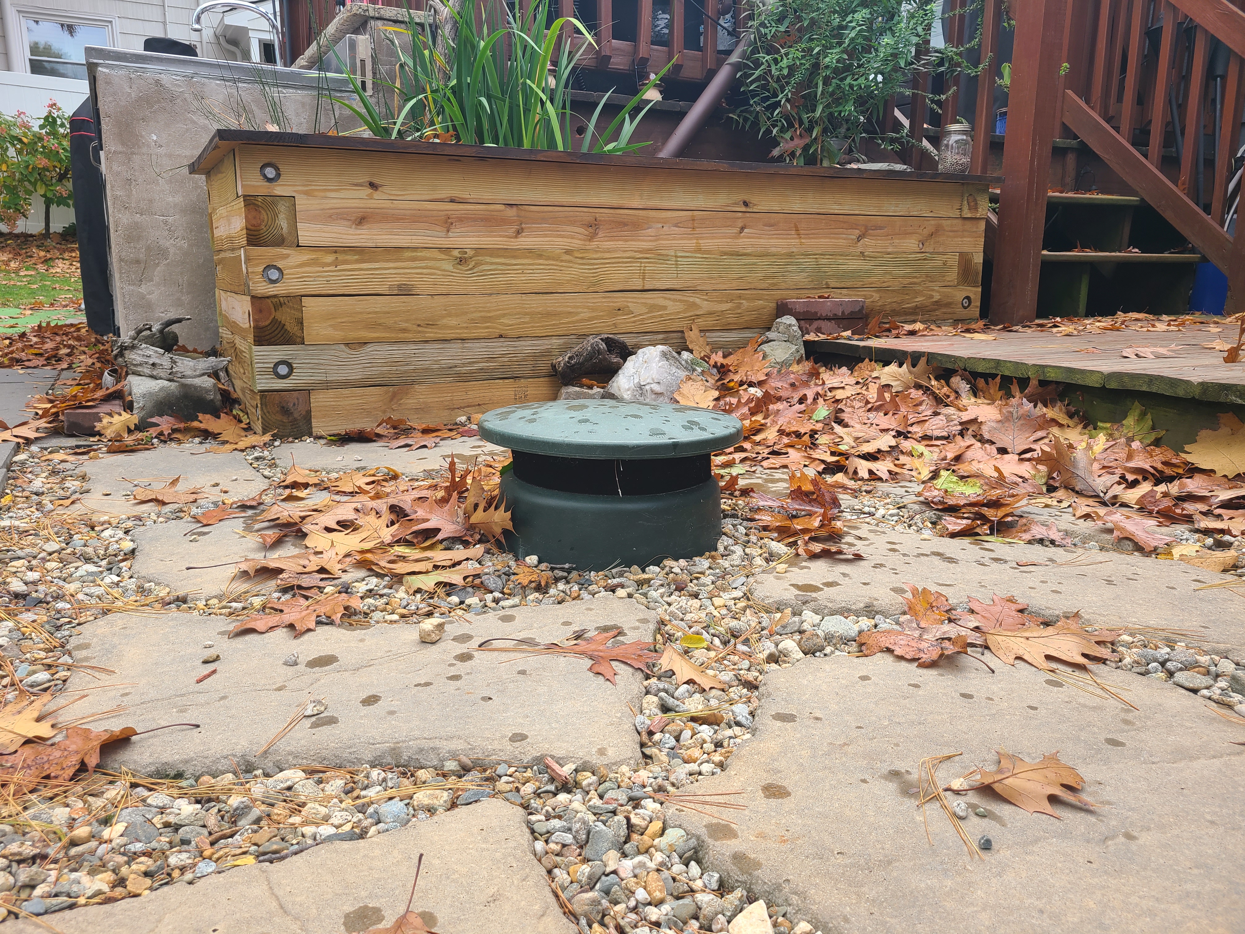 In-ground outdoor speaker installation for backyard audio system in Maynard